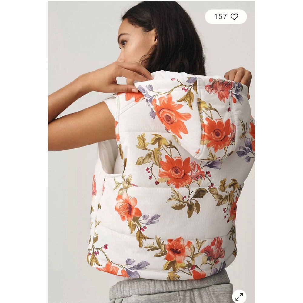 DAILY PRACTICE BY ANTHROPOLOGIE BOXY PUFFER VEST $138 retail size med - Picture 3 of 3
